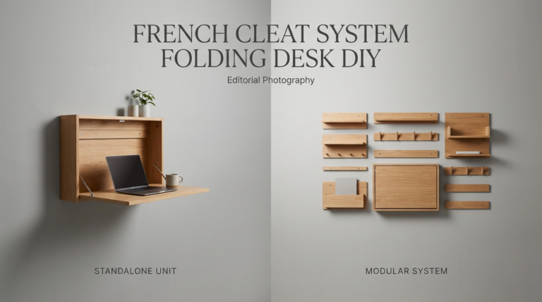 French Cleat System Folding Desk Diy