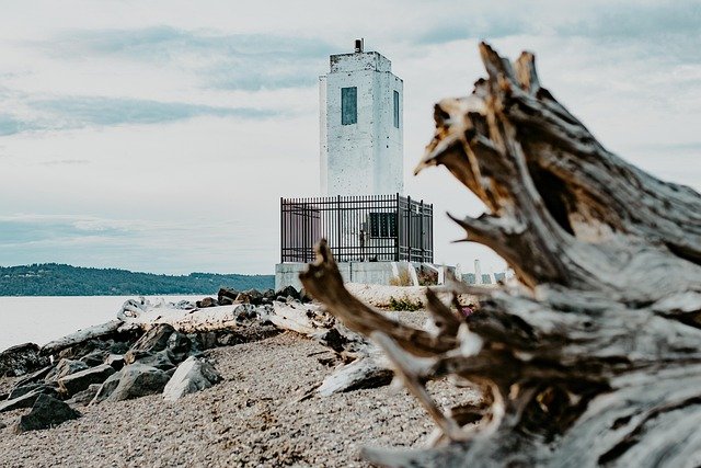 lighthouse, beach, log, sand, rocks, sea, nature, coast, ocean, landscape, lighthouse, lighthouse, lighthouse, lighthouse, lighthouse, log