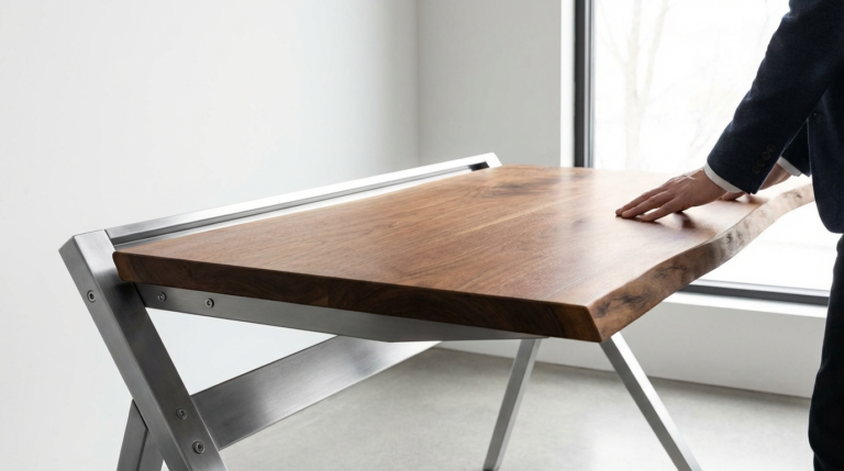 Live Edge Wood Folding Desk Tutorial