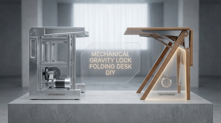 Mechanical Gravity Lock Folding Desk Diy