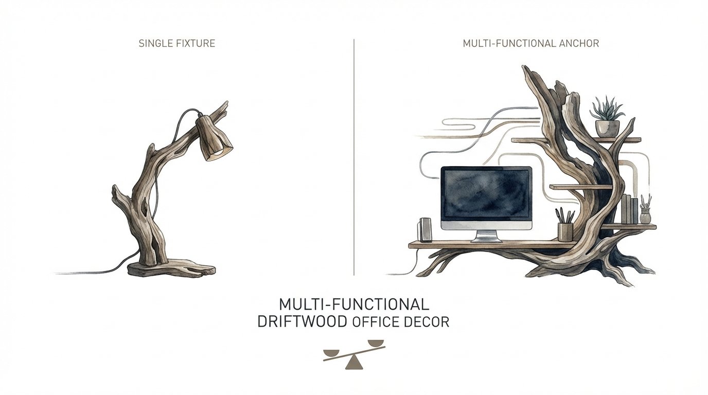 Multi-functional Driftwood Office Decor