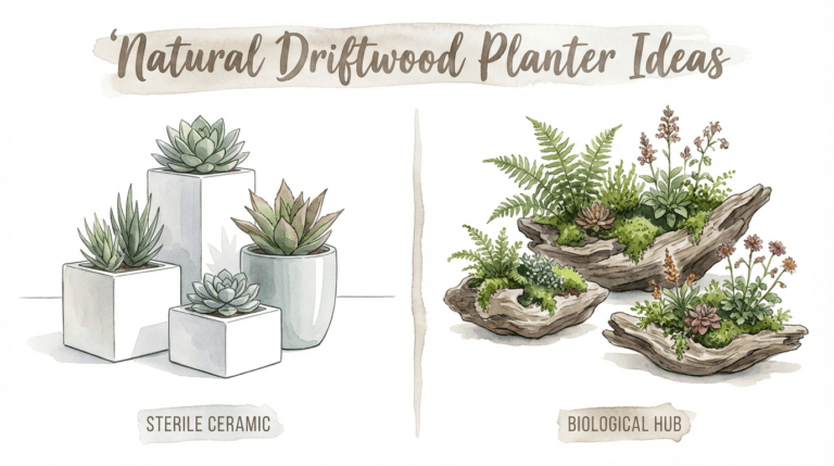 Natural Driftwood Planter Ideas
