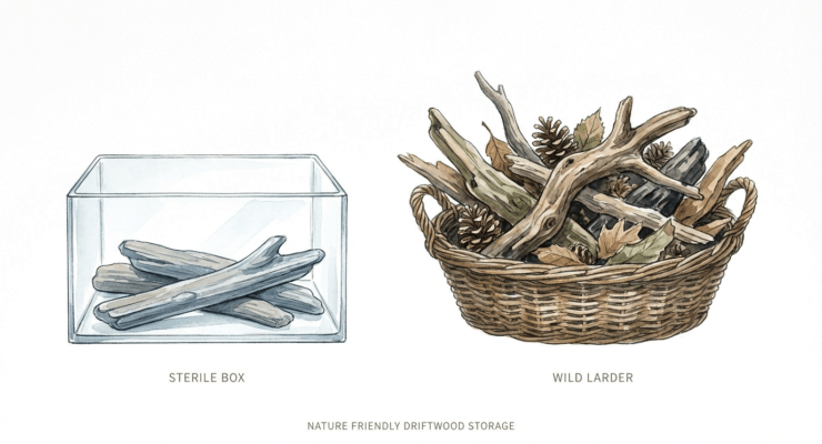 Nature Friendly Driftwood Storage
