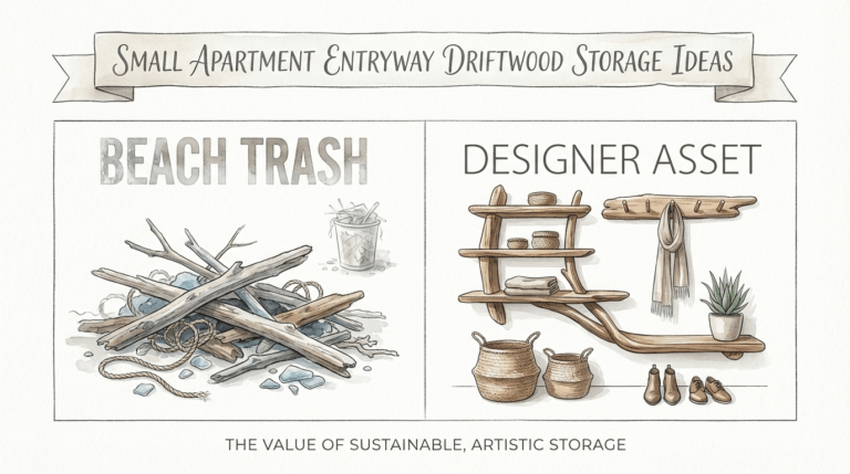 Small Apartment Entryway Driftwood Storage Ideas