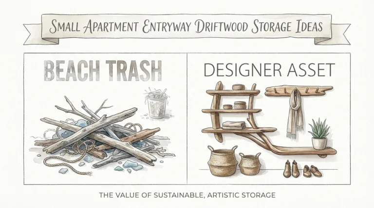 Small Apartment Entryway Driftwood Storage Ideas