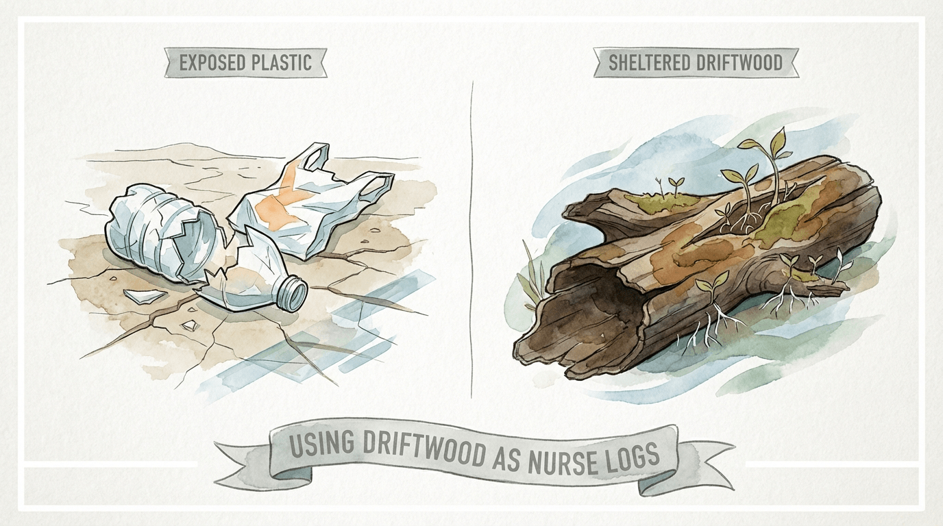 Using Driftwood As Nurse Logs