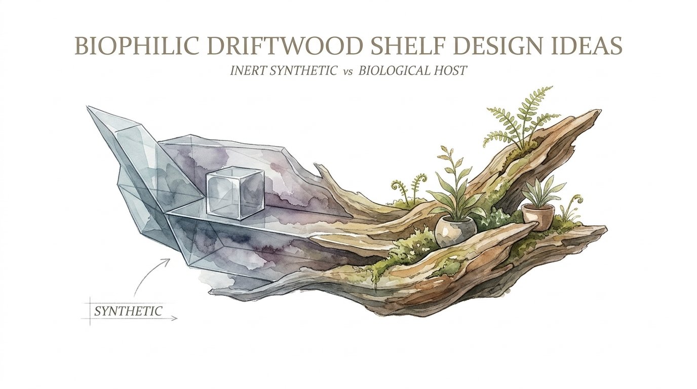 Biophilic Driftwood Shelf Design Ideas