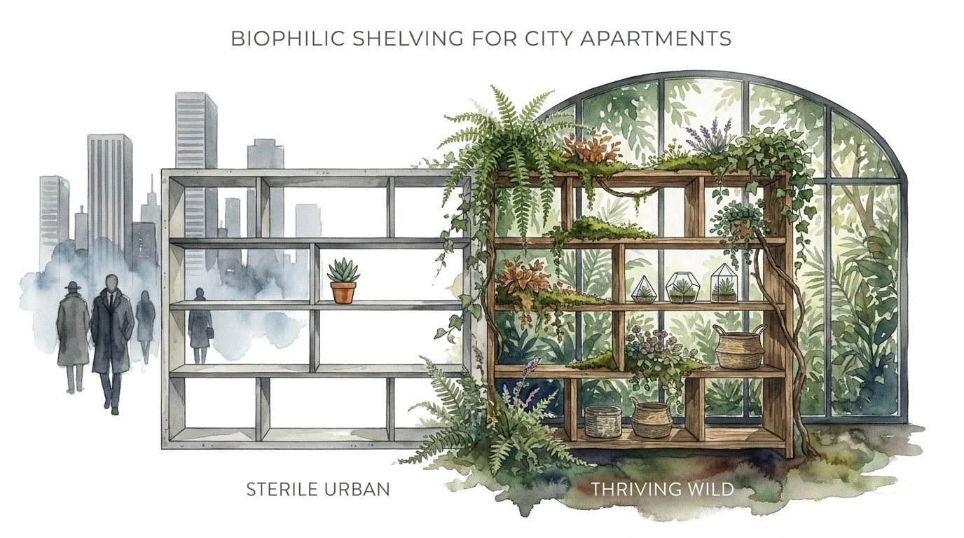 Biophilic Shelving For City Apartments