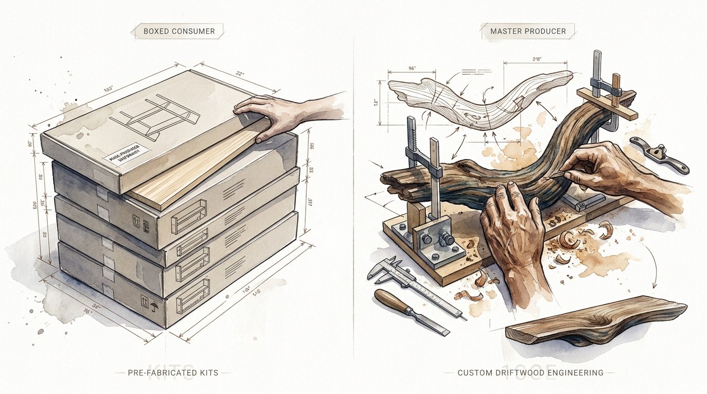 Custom Driftwood Shelf Engineering
