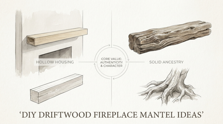 Diy Driftwood Fireplace Mantel Ideas