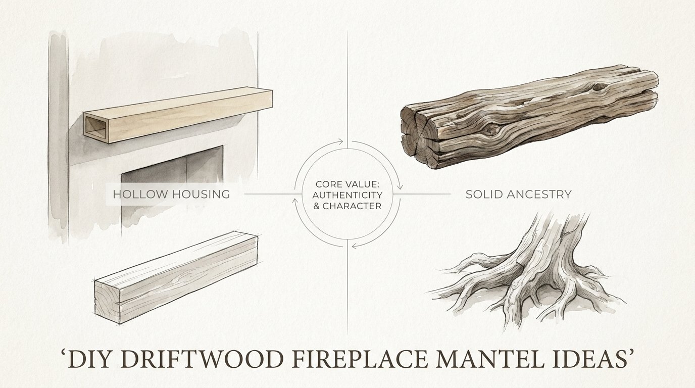 Diy Driftwood Fireplace Mantel Ideas