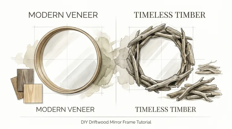 Diy Driftwood Mirror Frame Tutorial