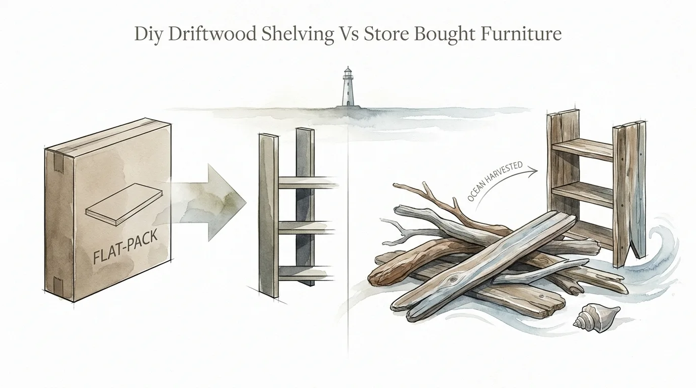 Diy Driftwood Shelving Vs Store Bought Furniture