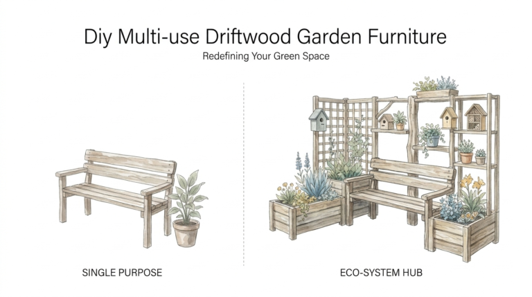 Diy Multi-use Driftwood Garden Furniture