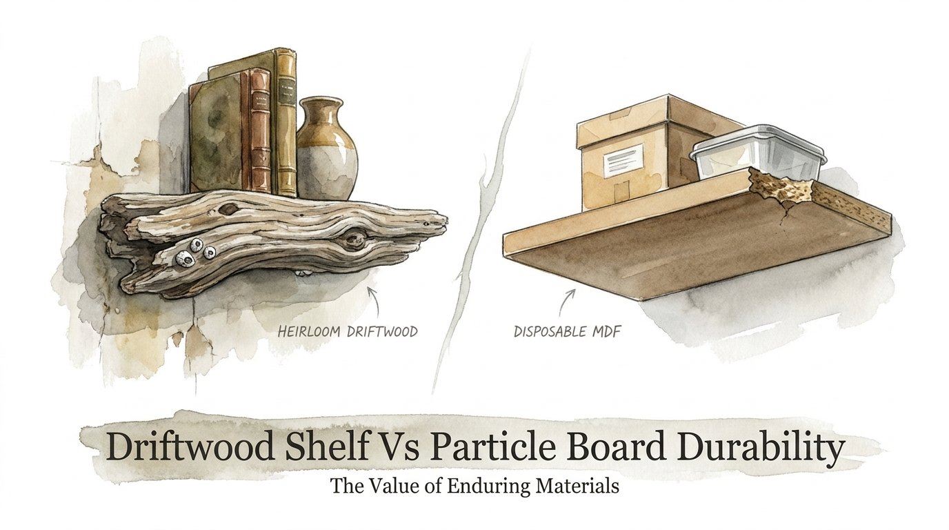 Driftwood Shelf Vs Particle Board Durability