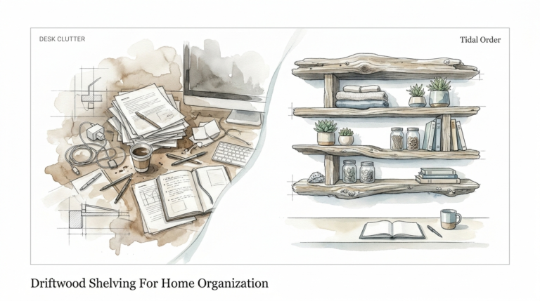 Driftwood Shelving For Home Organization