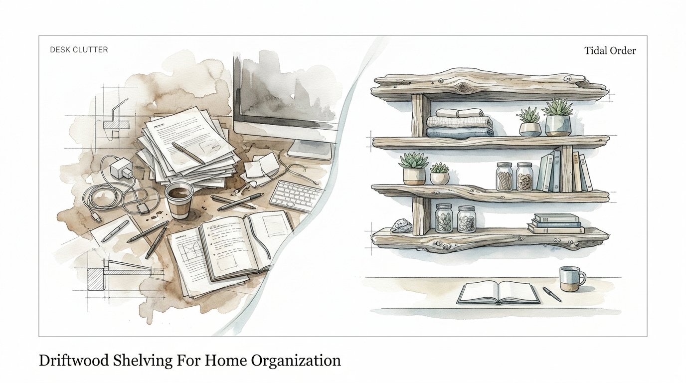 Driftwood Shelving For Home Organization