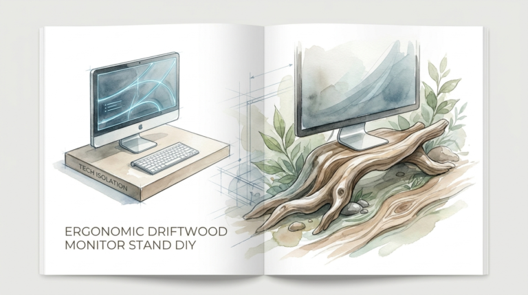 Ergonomic Driftwood Monitor Stand Diy