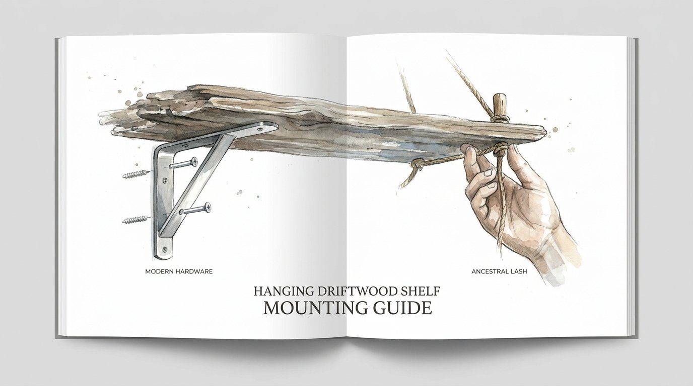 Hanging Driftwood Shelf Mounting Guide