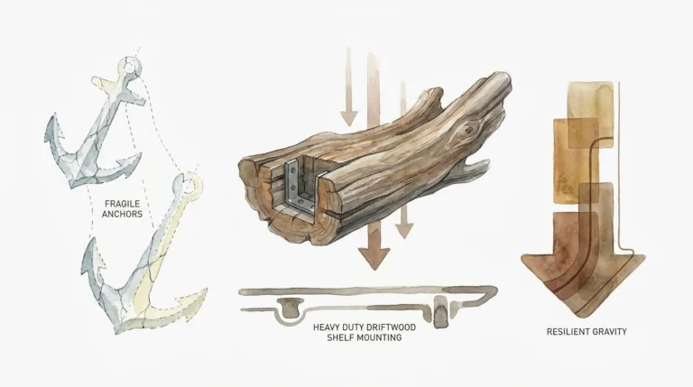Heavy Duty Driftwood Shelf Mounting