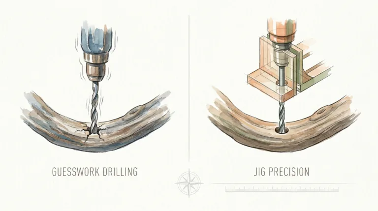 How To Drill Straight Holes In Curved Driftwood