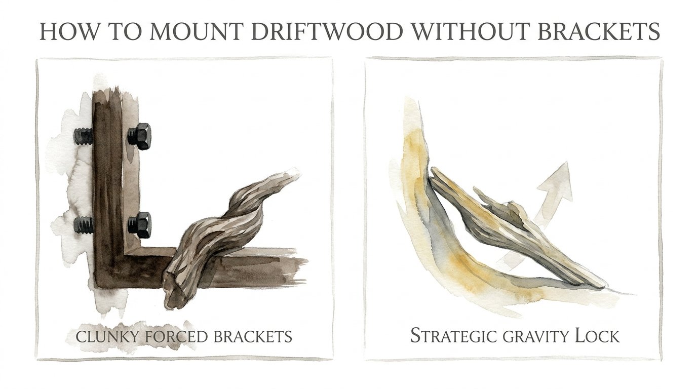 How To Mount Driftwood Without Brackets