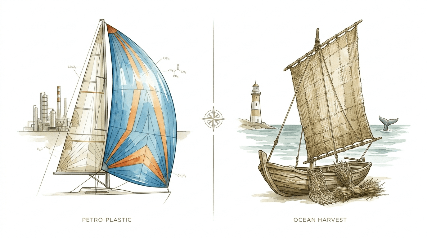 Natural Fiber Sails For Driftwood Boats