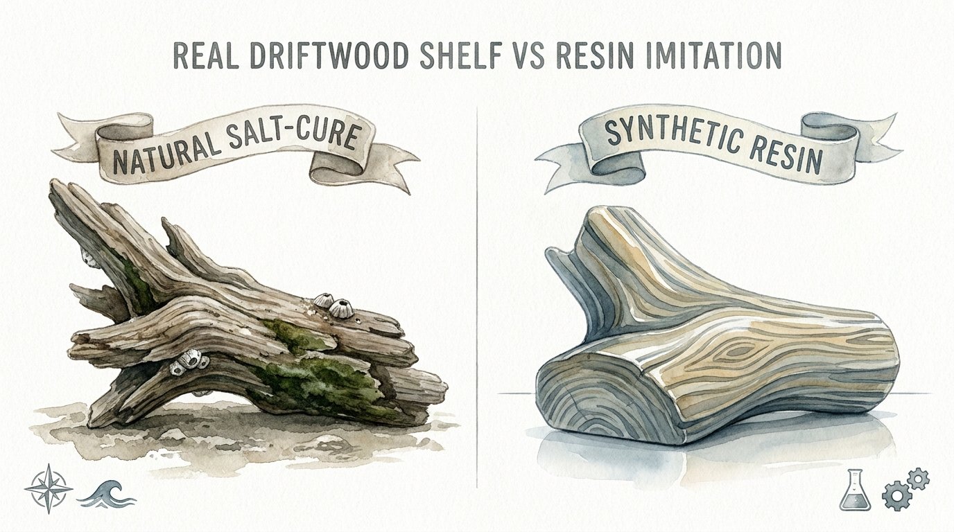 Real Driftwood Shelf Vs Resin Imitation