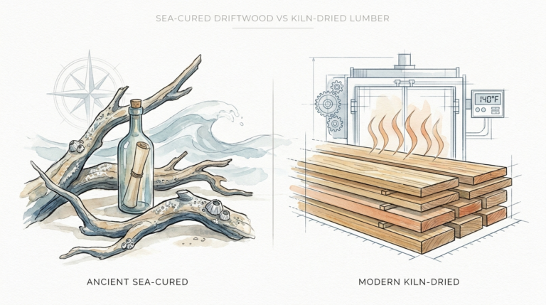 Sea-cured Driftwood Vs Kiln-dried Lumber