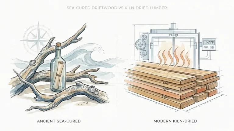 Sea-cured Driftwood Vs Kiln-dried Lumber