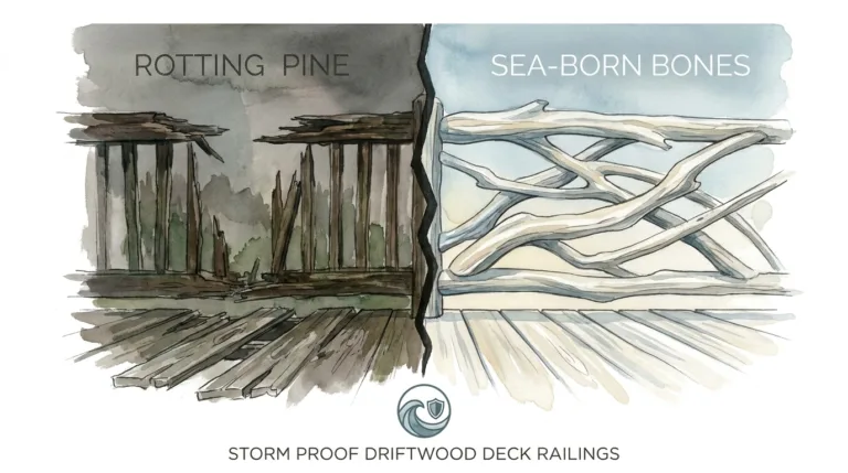 Storm Proof Driftwood Deck Railings