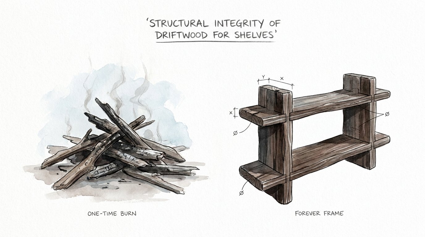 Structural Integrity Of Driftwood For Shelves