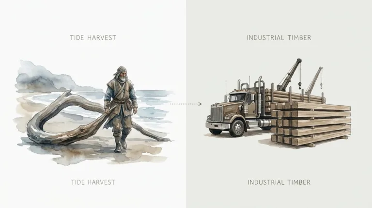 Ancestral Driftwood Harvesting Vs Modern Lumber