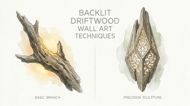 Backlit Driftwood Wall Art Techniques