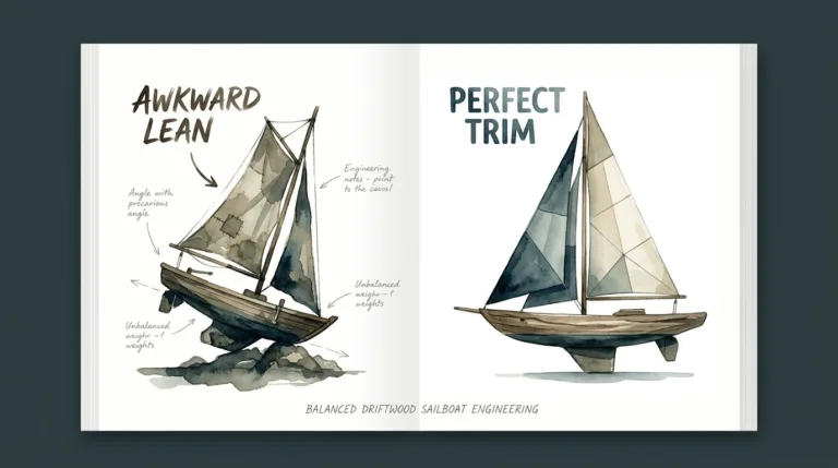 Balanced Driftwood Sailboat Engineering
