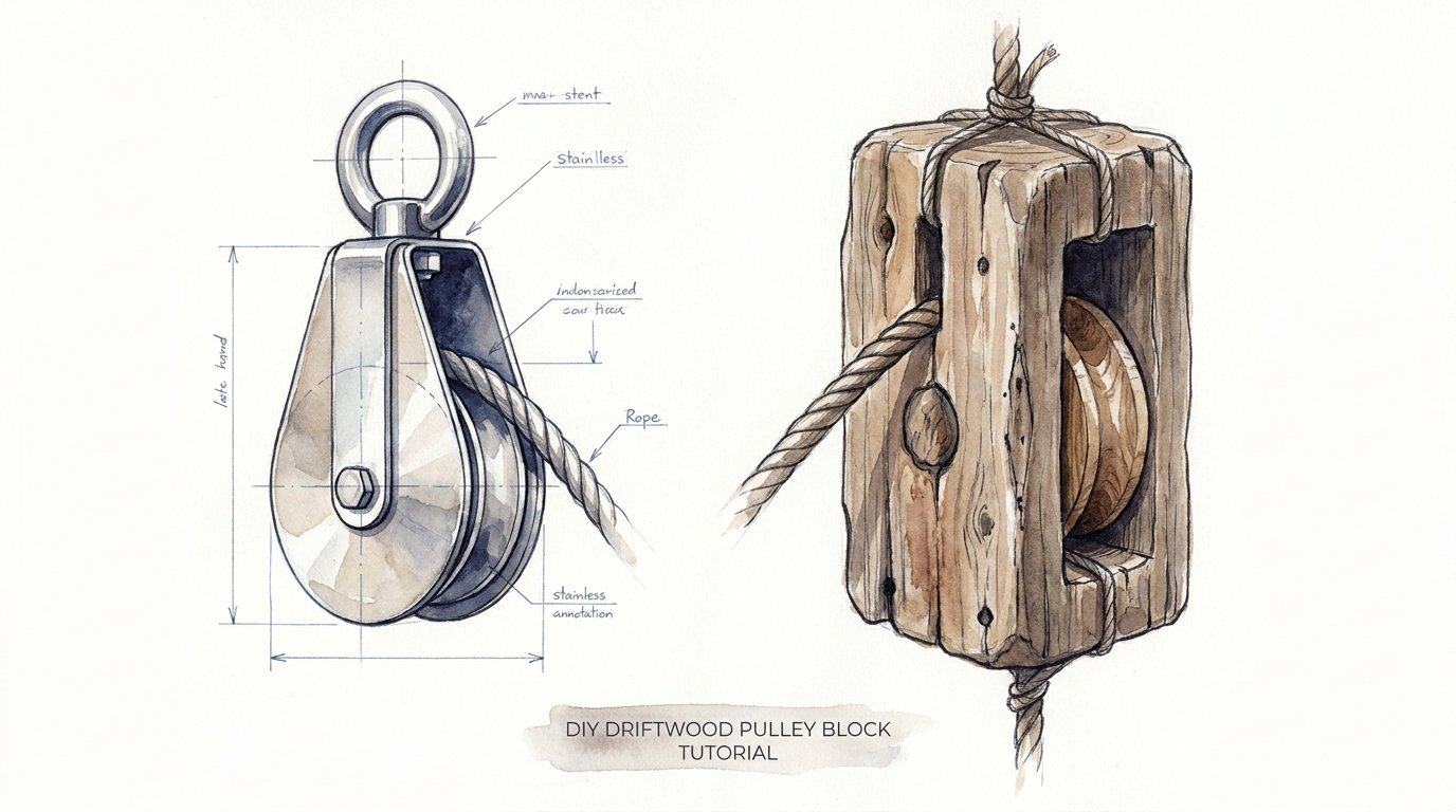 Diy Driftwood Pulley Block Tutorial