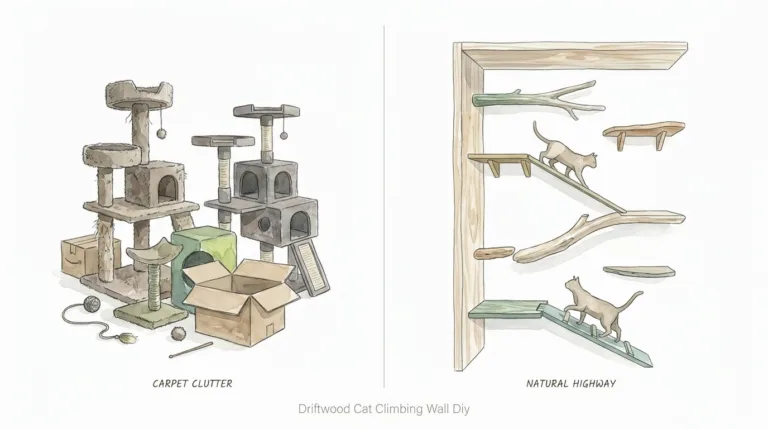 Driftwood Cat Climbing Wall Diy