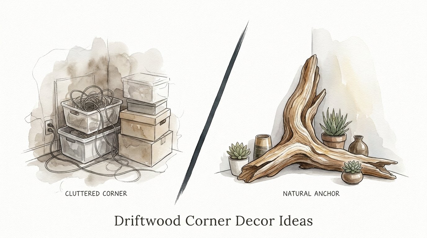 Driftwood Corner Decor Ideas