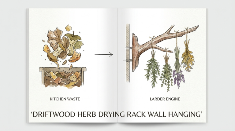 Driftwood Herb Drying Rack Wall Hanging