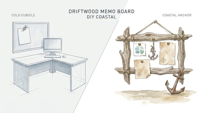 Driftwood Memo Board Diy Coastal