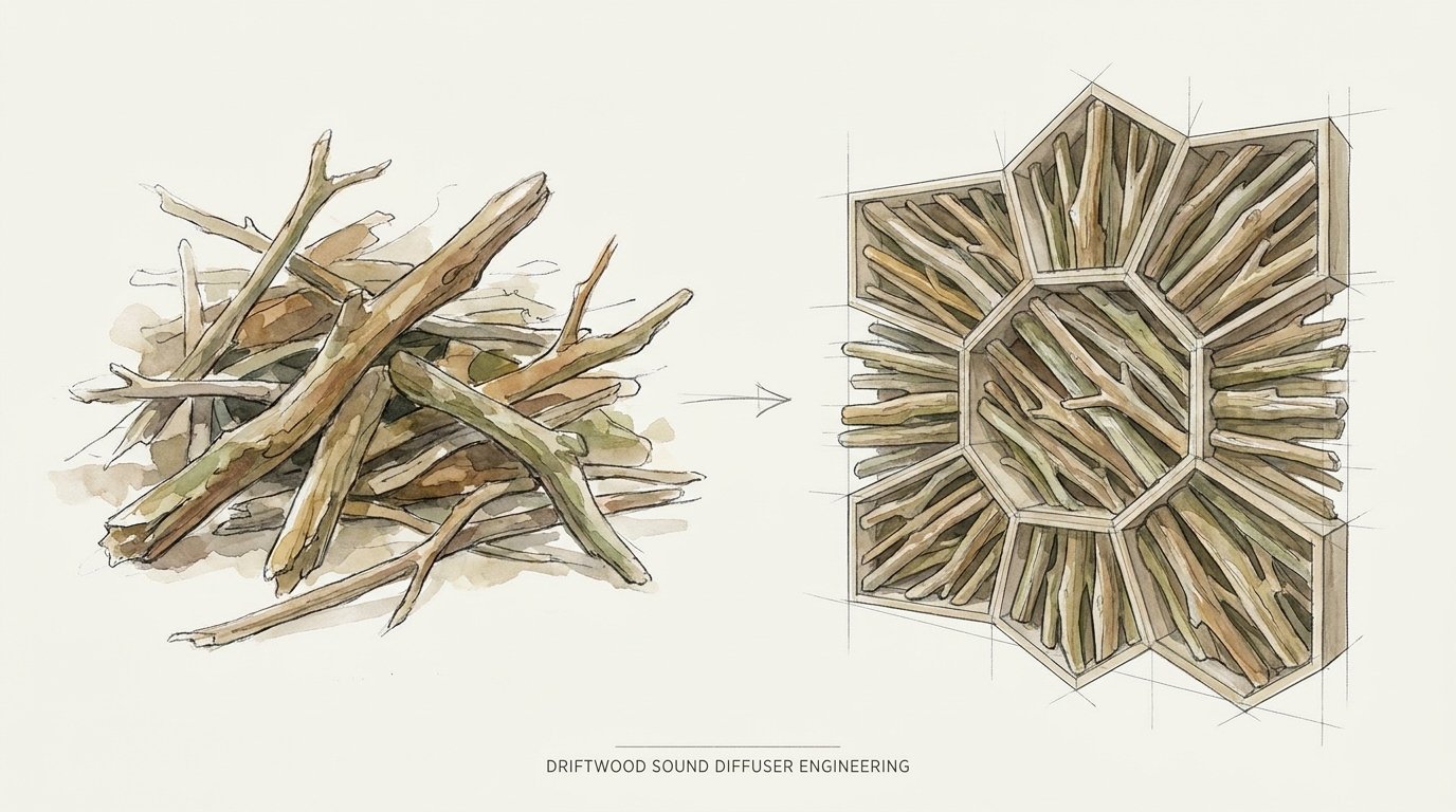 Driftwood Sound Diffuser Engineering