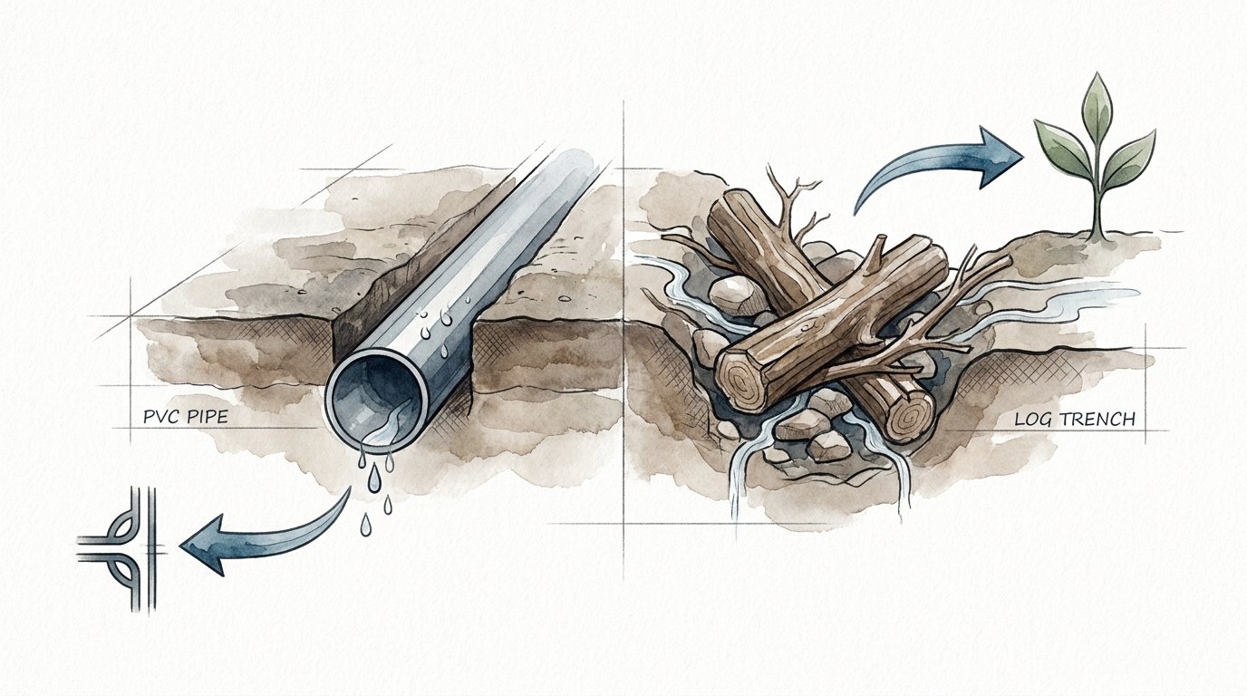 Driftwood Sub-surface Drainage Vs Pvc Pipe