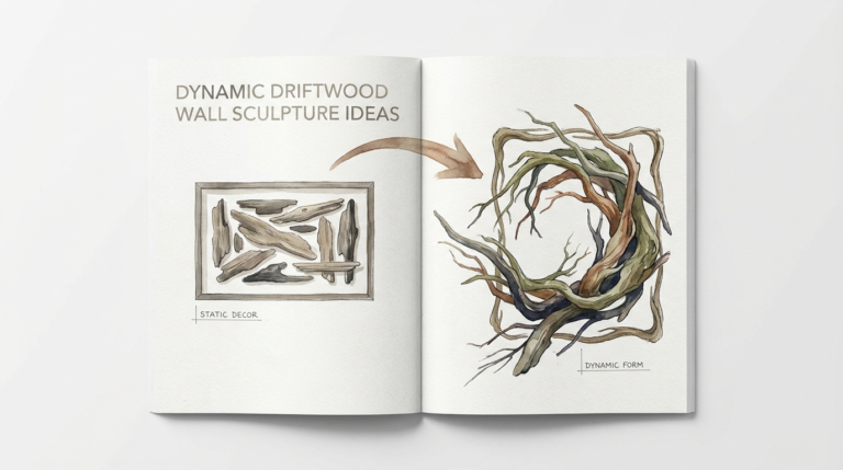 Dynamic Driftwood Wall Sculpture Ideas