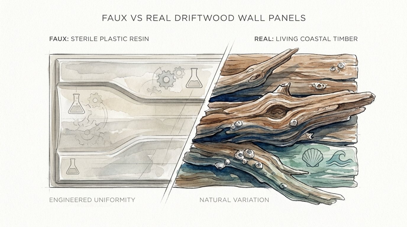 Faux Vs Real Driftwood Wall Panels