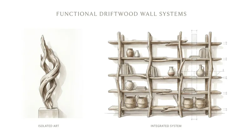 Functional Driftwood Wall Systems