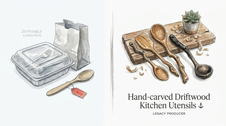 Hand-carved Driftwood Kitchen Utensils