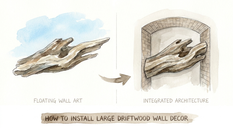 How To Install Large Driftwood Wall Decor
