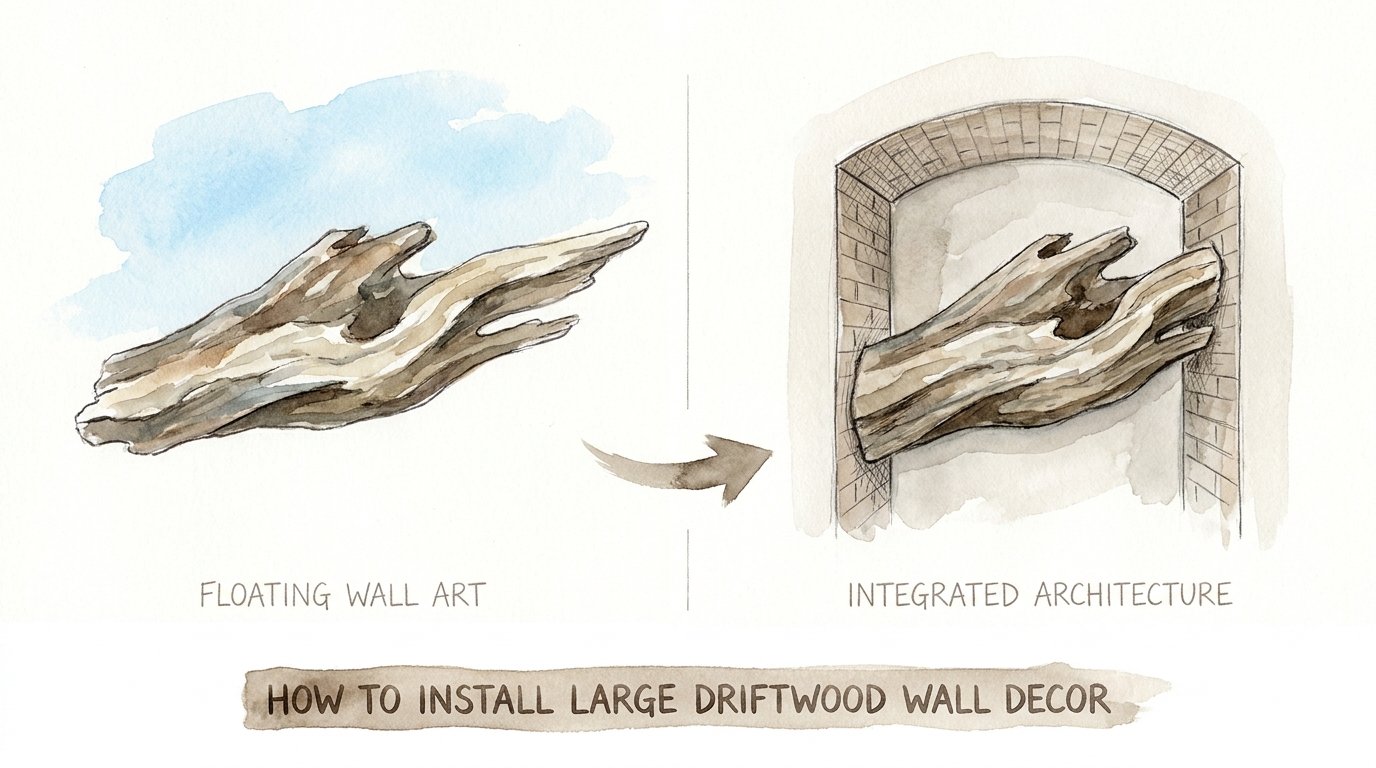 How To Install Large Driftwood Wall Decor