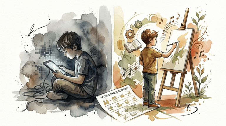 after school routine chart for kids