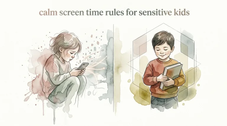 calm screen time rules for sensitive kids
